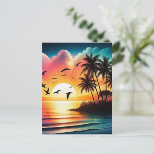 Sunset Briefkaart (Staand voorkant)