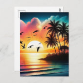 Sunset Briefkaart (Voorkant / Achterkant)