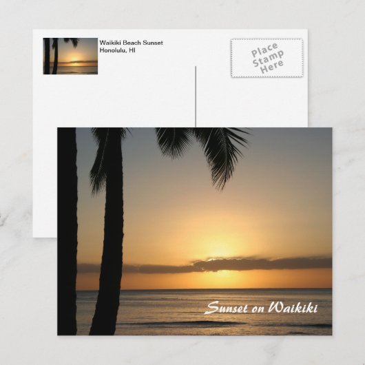 Sunset Briefkaart (Voorkant / Achterkant)