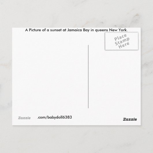 Sunset Briefkaart (Achterkant)