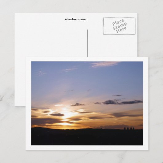 Sunset Briefkaart (Voorkant / Achterkant)
