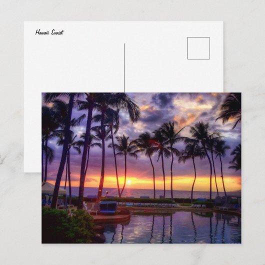 Sunset briefkaart (Voorkant / Achterkant)