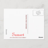 Sunset Briefkaart (Achterkant)