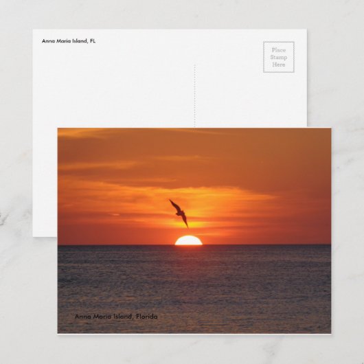 Sunset Briefkaart (Voorkant / Achterkant)