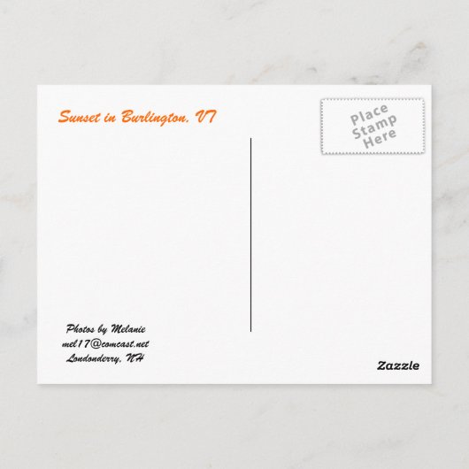 Sunset Briefkaart (Achterkant)