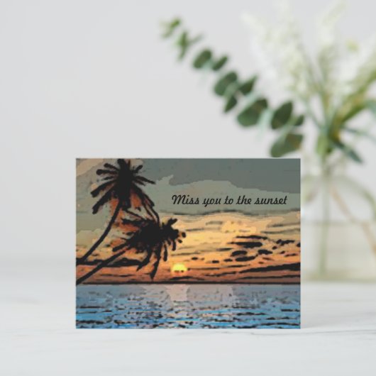 Sunset briefkaart (Staand voorkant)