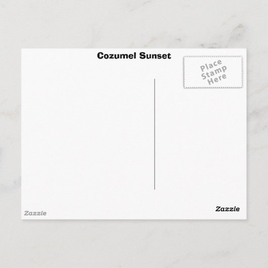 Sunset Briefkaart (Achterkant)