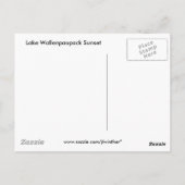 Sunset Briefkaart Lake Wallenpaupack (Achterkant)