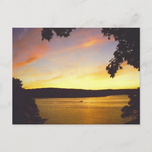 Sunset Briefkaart Lake Wallenpaupack (Voorkant)