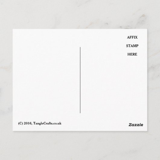 Sunset Briefkaart, Postage Art Collage Briefkaart (Achterkant)