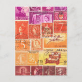 Sunset Briefkaart, Postage Art Collage Briefkaart (Voorkant)