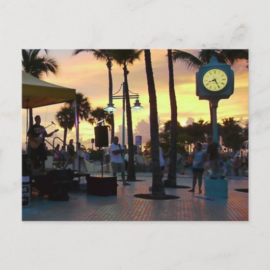 Sunset Briefkaart - Times Square Fort Myers Beach (Voorkant)