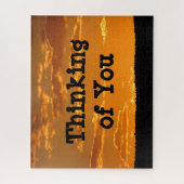 Sunset Bright Oranje Sky Photo Eving Sun Setting Legpuzzel (Verticaal)