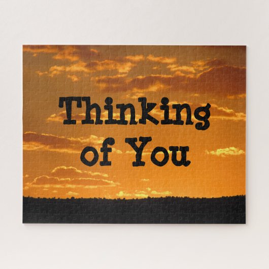 Sunset Bright Oranje Sky Photo Eving Sun Setting Legpuzzel (Horizontaal)