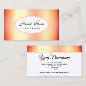 Sunset Bright Sinaasappel Ombre Kleurverloop Goud Visitekaartje (Voorkant / Achterkant)