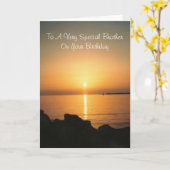 Sunset Brother Birthday Kaart (Gele Bloem)