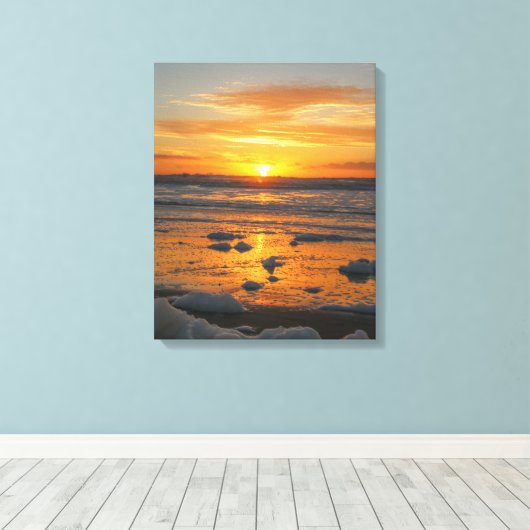 Sunset Bubbles Canvas Afdruk (Insitu (Houten vloer))