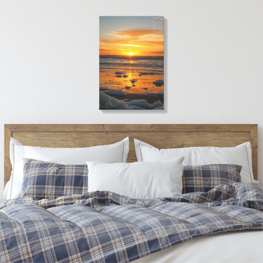 Sunset Bubbles Canvas Afdruk (Insitu (Slaapkamer))