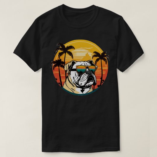 Sunset Bulldog 1 T-shirt (Design voorkant)