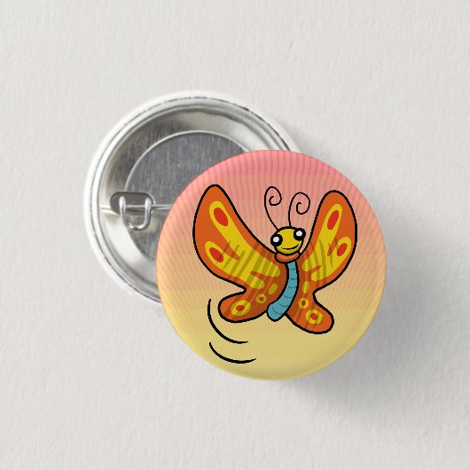 Sunset Buttah Fly Ronde Button 3,2 Cm (Voorkant /achterkant)