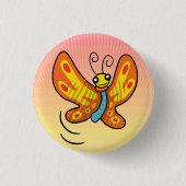 Sunset Buttah Fly Ronde Button 3,2 Cm (Voorkant)