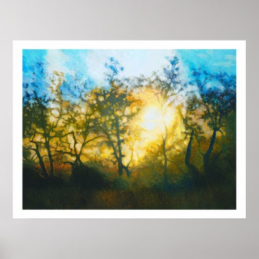 Sunset by Central Coast Oaks Poster (Voorkant)