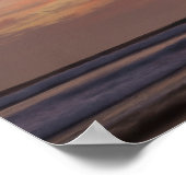 Sunset by Huntington Beach Pier in Californië Poster (Hoek)