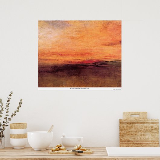 Sunset by Joseph Mallord Turner Poster (Keuken)