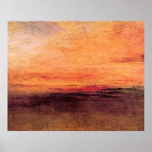 Sunset by Joseph Mallord Turner Poster (Voorkant)