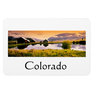 Sunset by the cabins Colorado Magneet