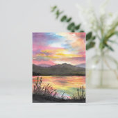 Sunset by the Lake Briefkaart (Staand voorkant)