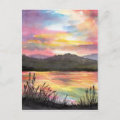 Sunset by the Lake Briefkaart (Voorkant)