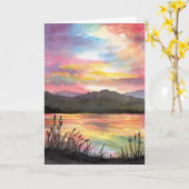 Sunset by the Lake Kaart (Gele Bloem)