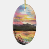 Sunset by the Lake Keramisch Ornament (Rechts)
