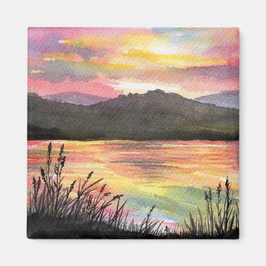 Sunset by the Lake Magneet (Voorkant)