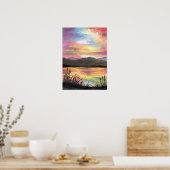 Sunset by the Lake Poster (Keuken)