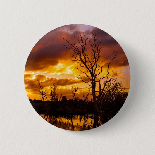 Sunset by the Lake Ronde Button 5,7 Cm (Voorkant)