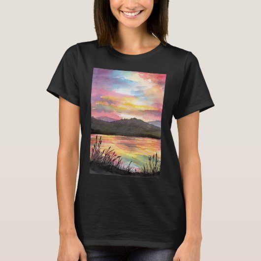 Sunset by the Lake T-shirt (Voorkant)