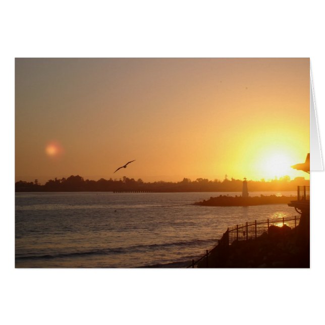 Sunset by the vuurthouse Briefkaart (Voorkant Horizontaal)
