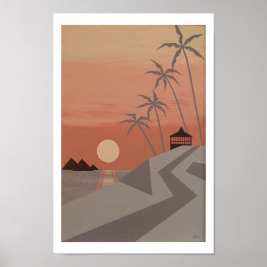 SUNSET CABANA-afdruk (8 x 12 inch) Poster (Voorkant)