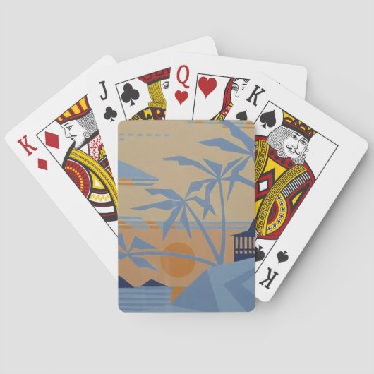 SUNSET CABANA-speelkaarten Speelkaarten (Achterkant)