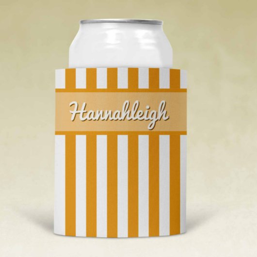 Sunset Cabana Stripes Schaduwbelettering 12 oz. Blikjeskoeler