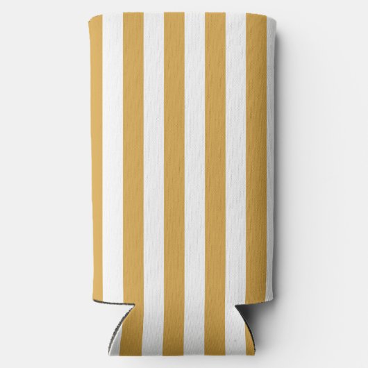 Sunset Cabana Stripes Schaduwbelettering Seltzer Blikjeskoeler (Achterkant)