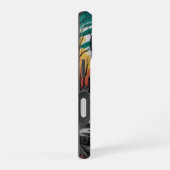 Sunset Cabin Reflection - Moody Natuur Landschap iPhone 16 Hoesje (Rechterkant)