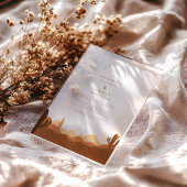 Sunset Cactus Desert Wedding Acryl Uitnodigingen