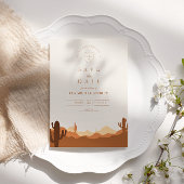 Sunset Cactus Desert Wedding Save The Date