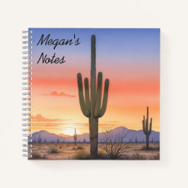 Sunset cactus notitieboek