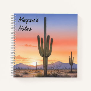 Sunset cactus notitieboek