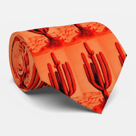 Sunset Cactus Stropdas (Opgerold)