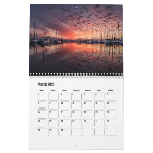 Sunset Calendar Kalender (Mar 2026)